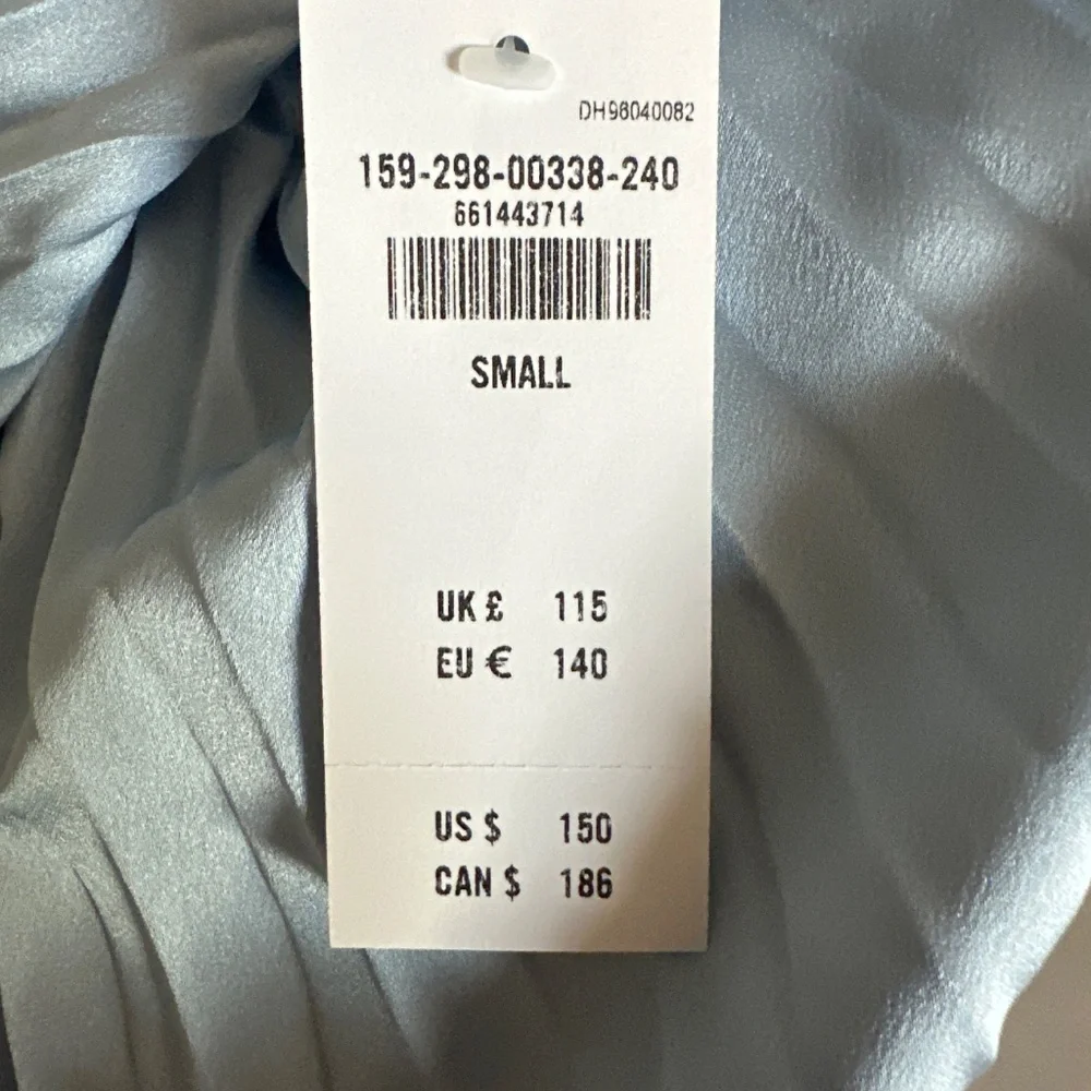 Abercrombie & Fitch Light Blue One-Shoulder Pleated Maxi Dress